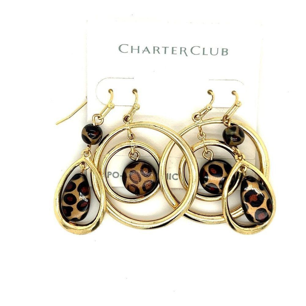 Charter Club Leopard Earrings (2 Pairs)